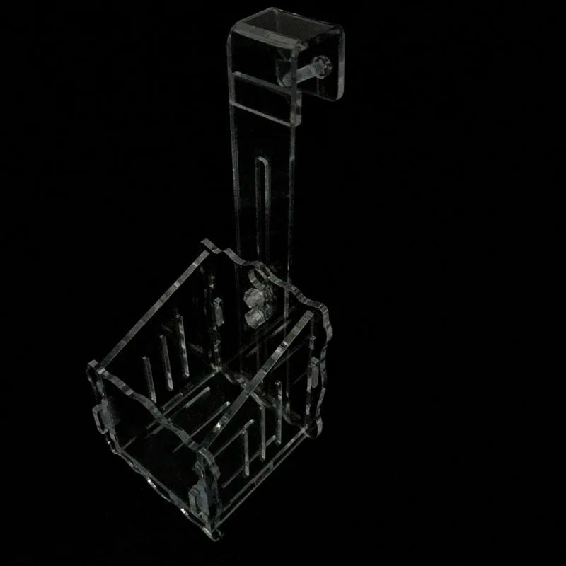 Hanging Fish Tank Crystal Acrylic Pot Polka Aquarium Decoration Water Planting Cylinder Cup Feeding Accessories with SuctionCup
