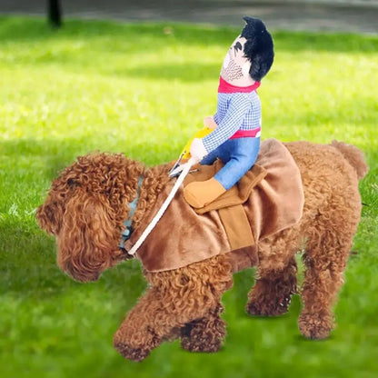 Pet Creative Funny Riding Costume Dog Cowboy Saddle Costume For Events Funny Pet Clothes, Dog Clothes, Pet Supplies V2Z1