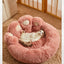 Fluffy Dog Bed Large Pet Products Dogs Beds Small Sofa Baskets Pets Kennel Mat Puppy Cats Supplies Basket Blanket Accessories