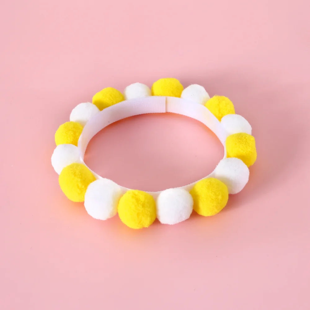 Pet Necklace Collars For Cats Puppy Dogs Cute Plush Ball Collar Adjustable Cat Neck Strap Fashion Pet Party Supplies Accessories