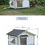 Outdoor dog house dog house Small and medium-sized dog solid wood villa Warm and rainproof in winter Samoyed outdoor kennel