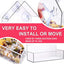 Acrylic Bird Feeder Clear Window Outside Hanging Bird Feeder House with Suction Cup for Garden Outdoor Backyard Wildlife Birding