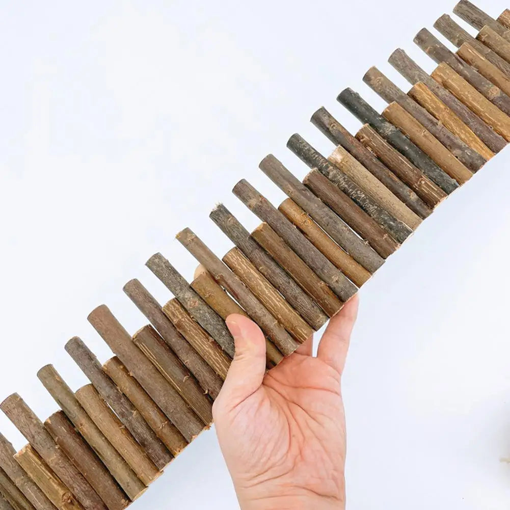 52cm Hamster Toy Fence Hedgehog Hiding House Small Pet Pet High And Low Cage Wooden Arch Bridge Hamster Play Area Wear-resistant