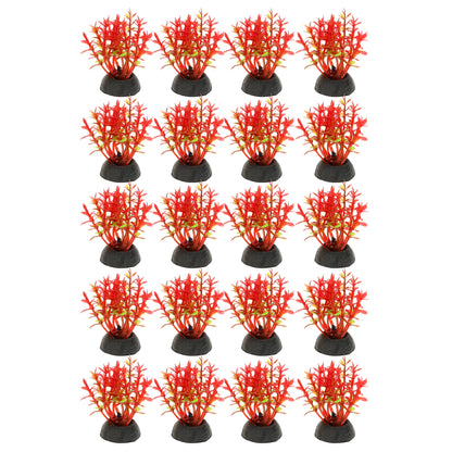 UXCELL 10/20 Pcs Aquarium Artificial Plastic Plants Water Weeds Ornament Fish Tank Plant Flower Grass Decoration Accessories