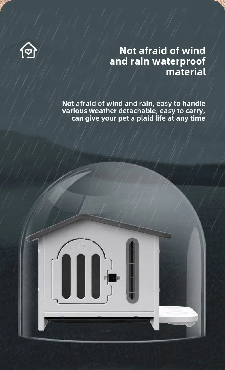 Dog Kennel Indoor and Outdoor Ventilation and Breathable Easy To Install Easy To Clean Thickened Not Deformed Luxury Pet Villa