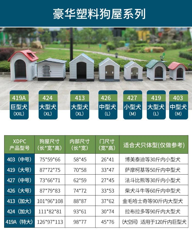 Dog house, outdoor nest, four-season universal room, summer sun protection, large dog house, cage cat nest, villa manufacturer w