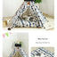 Pet Teepee Tent for Cats and Dogs Portable Removable Washable Dog House Indoor Puppies House with Cushion and Blackboard Cat Bed