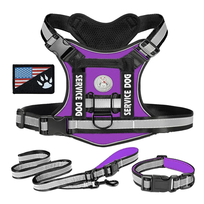 Doberman Dog Harness Collar Leash Set Walking Pet Vest Harnesses for Medium Large Dogs German Shepherd mascotas Chain Supplies