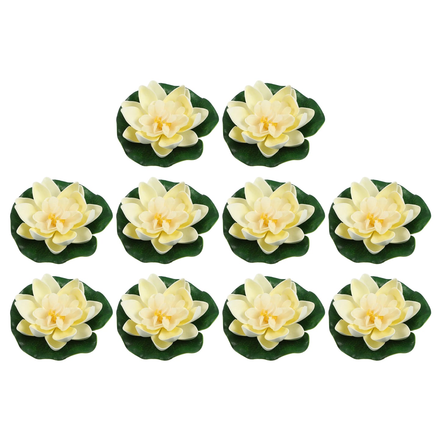 Uxcell 10PCS 10cm Aquarium Floating Artificial Flower Fake Lotus Plant Pond Micro Landscape Garden Fish Tank Tools Accessories