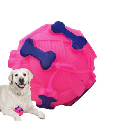Treat Dispenser Toys For Dogs Interactive Puppy Squeaky Treat Dispenser Ball Dog Teeth-Grinding Toy Puppy Puzzle Slow Feeder