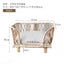 Japanese ins natural rattan dog cat pet bed teddy kennel princess bed summer removable cage