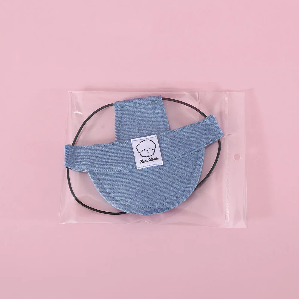 Dog Hat with Ear Holes Fashionable Denim Dog Baseball Outdoor Cap Adjustable Summer Travel Sport Hat for Small Medium Large Dogs