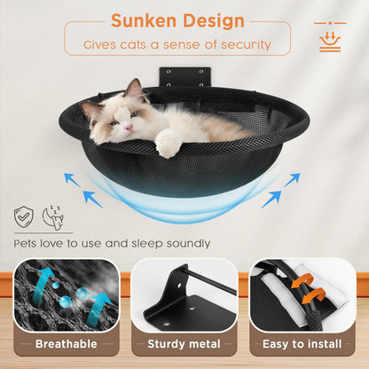 20KG Cat Hammock Hanging Bed For Cat Foldable Wall Mounted Thickened Soft Comfort Warm Nest For Winter Cat Sleeping Leisure Time