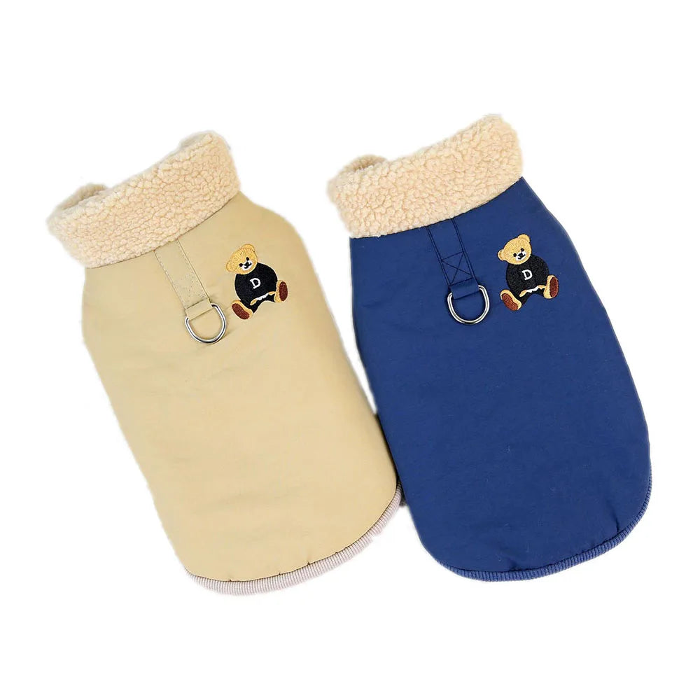 Windproof Dog Winter Coat Waterproof Dog Jacket Warm Dog Apparel Cold Weather Pet Clothing with Fleece Lined for Small Dogs Cats