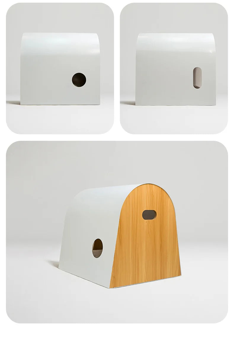 Iron Kennel Cat Litter Solid Wood Internet Celebrity Cat Villa Pet Wooden House Dog House Cat