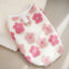 Dog Winter Coat Sherpa Warm Fleece Vest Sweater Flower Patterm Pet Clothes Cold Weather Jacket for Small Medium Dogs Puppy