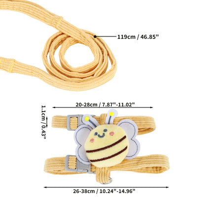 UXCELL 1 Set Cat Harness and Leash Set Cats Escape Proof Kitten Harness Small Yellow