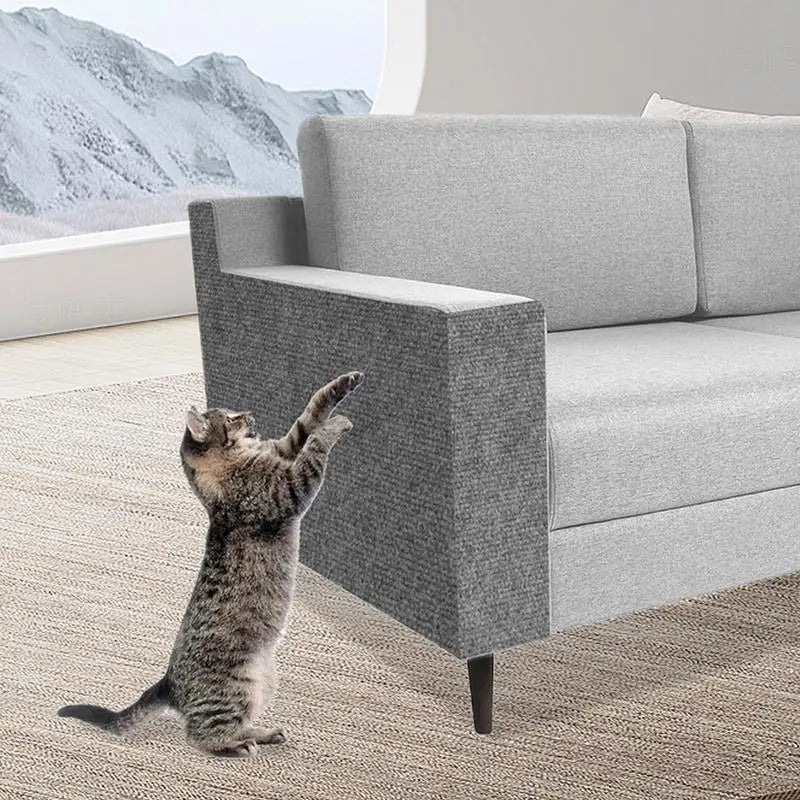 Cat Scratching Mat Self-Adhesive Trimmable Carpet Cat Pet Scratcher for Anti-scratching Sofa Furniture Protection Cat Accessorie