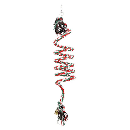 50/100/150/200cmParrot Bird Standing Toys Cotton Rope Colorful Toy Chew Perches for Bird Cage Standing Woven Rope Bird Accessory