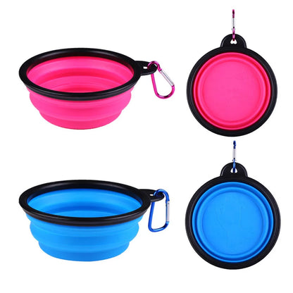Collapsible Dog Bowls Portable Travel Dog Bowls Expandable for Cat Dog Water Bowl Food Feeding Dish Silicone Pet Bowl 350/1000ml