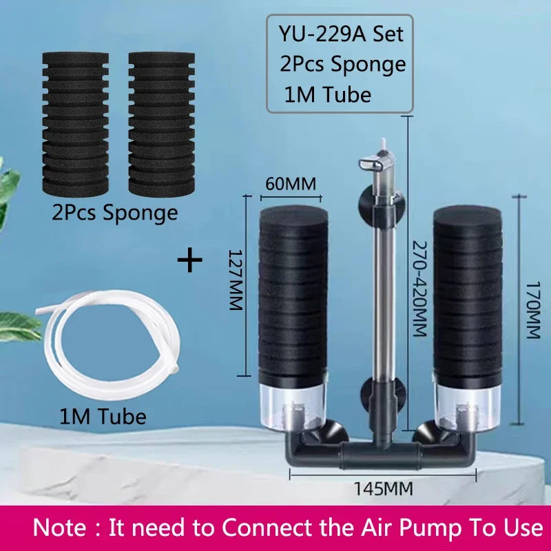 Aquarium Spong Filter for Aquarium Fish Tank Air Pump Skimmer Biochemical Sponge Filter Aquarium Bio Filters Filtro Aquario New
