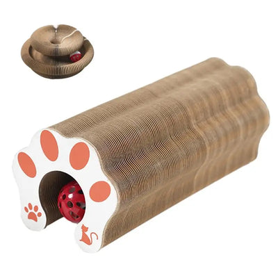 Magic Organ Cat Scratcher Organ Cardboard Scratching Board with Toy Bell Indoor Cat Grinding Claw Scratching Board Interactive