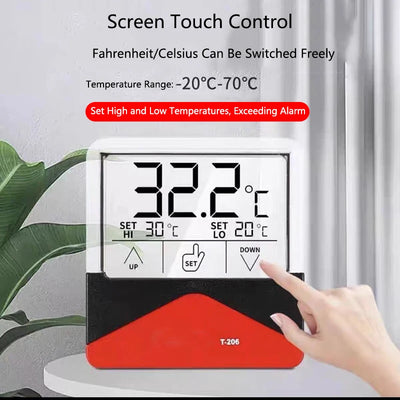 External Aquarium LCD Digital Fish Tank Thermometer Touch Screen Temperature Meter Temperature Control For Fish Tank Accurate