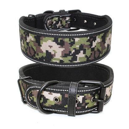Reflective Puppy Big Dog Collar with Buckle Soft Padded Wide Adjustable Pet Collar for Medium Large Dogs Pitbull Leash Dog Chain
