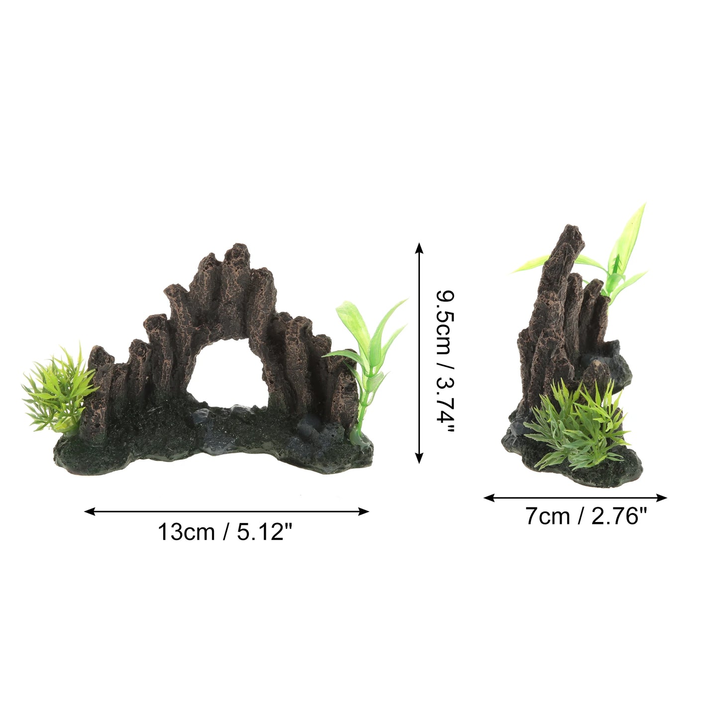 UXCELL Artificial Resin Rockery Fish Tank Landscape Aquarium Decor Mountain Hiding Cave Pet Supplies Ornament Accessories