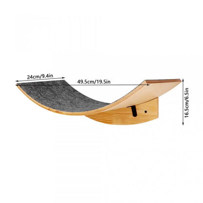 Wooden Cat Wall Hammock Perch Sisal Cat Wall Shelves Four-Step Steps Cat Scratching Post Indoor Cat Nest Tree Climber Furniture