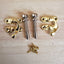 Pigeon Cage Spring Lock Yellow Lock Ox Horn Hook Lock Hardware Spring Lock Spring Pin Pigeon Cage Nest Box Accessories