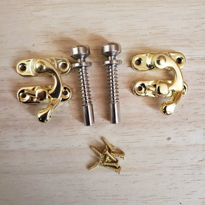 Pigeon Cage Spring Lock Yellow Lock Ox Horn Hook Lock Hardware Spring Lock Spring Pin Pigeon Cage Nest Box Accessories