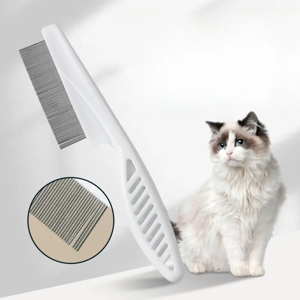 Pet Hair Shedding Comb Stainless Steel Flea Comb for Cat Dog Pet Comfort Flea Hair Grooming Comb Pet Cleaning Supplies ﻿