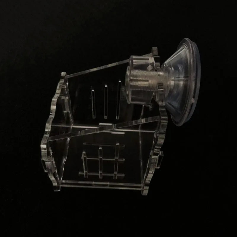 Hanging Fish Tank Crystal Acrylic Pot Polka Aquarium Decoration Water Planting Cylinder Cup Feeding Accessories with SuctionCup