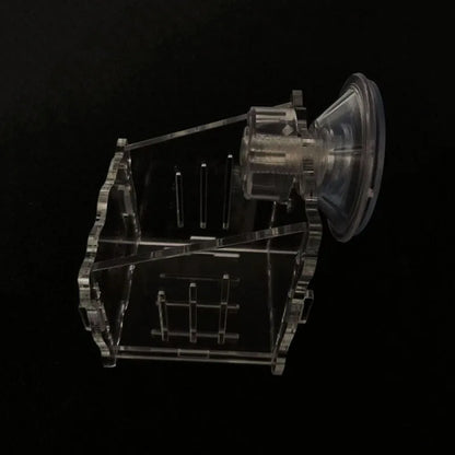 Hanging Fish Tank Crystal Acrylic Pot Polka Aquarium Decoration Water Planting Cylinder Cup Feeding Accessories with SuctionCup