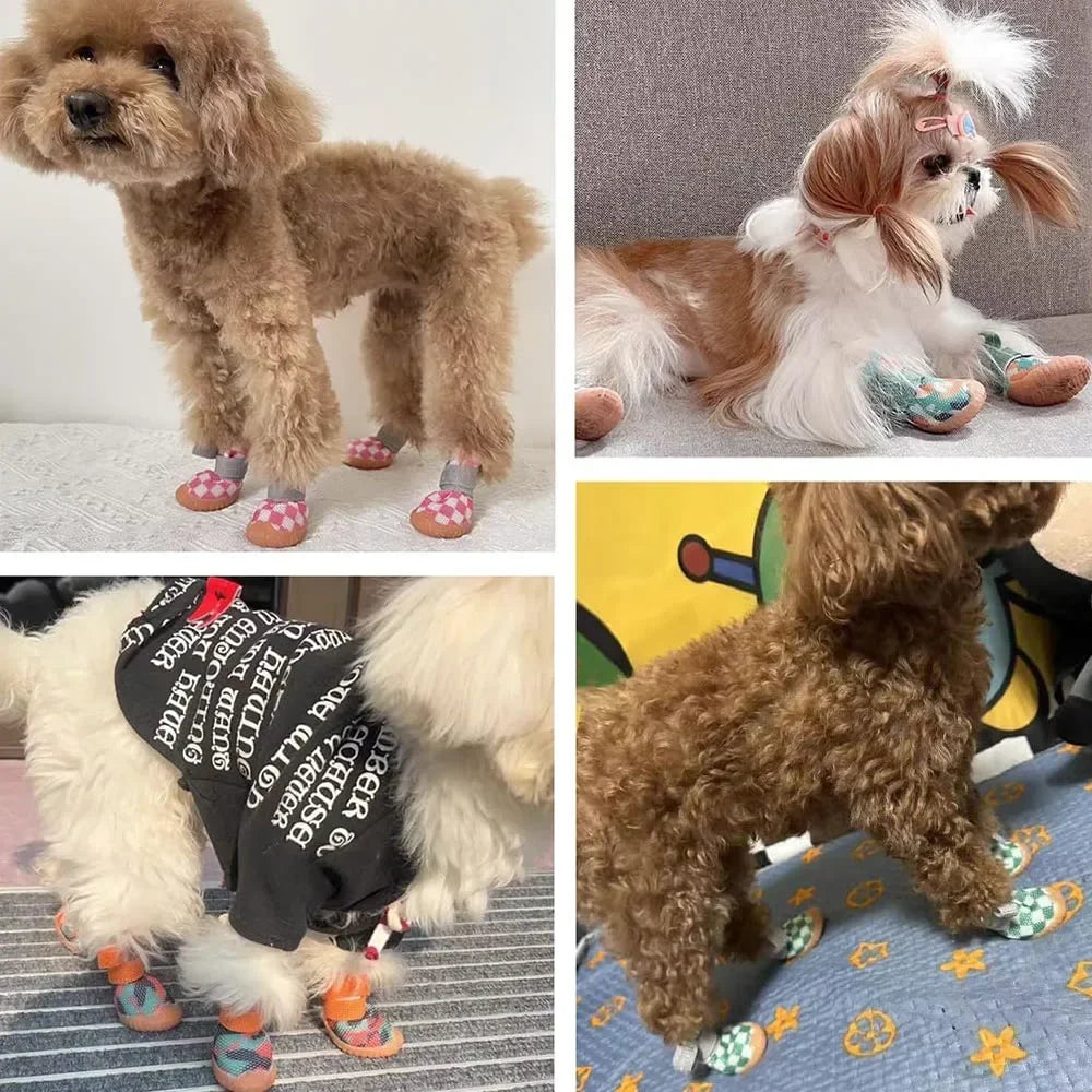 Small Dog Shoes Breathable Dog Shoes for Hot Pavement Pet Puppy Boots & Paw Protectors for Doggies for Hardwood Floors Anti Slip