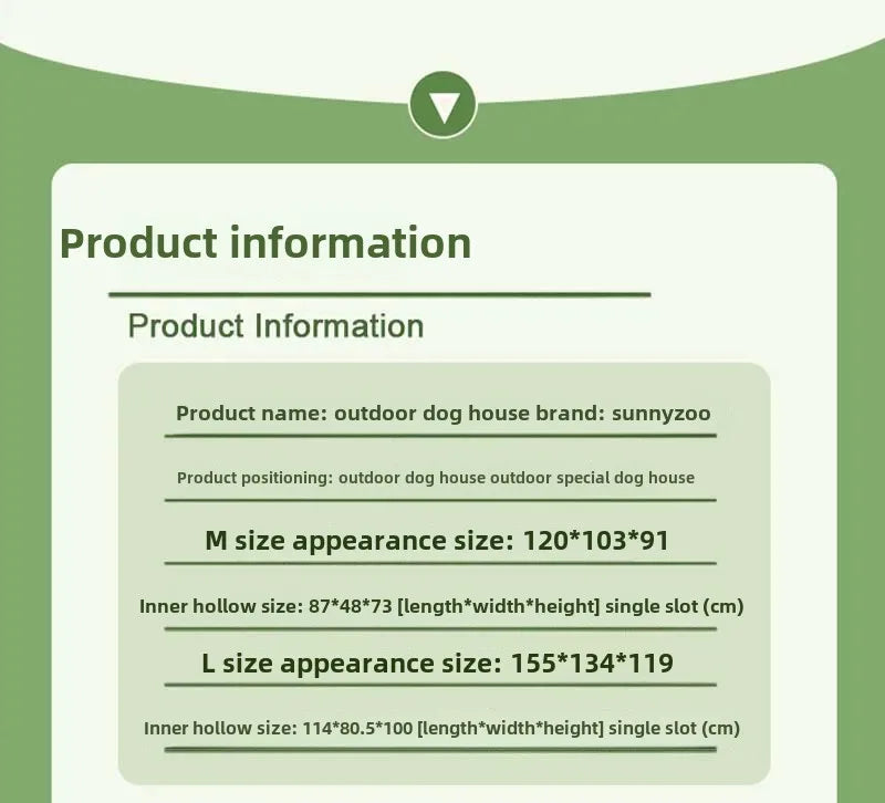 Cat Villa Wooden Kennel Outdoor Rainproof Dog House Cold Proof Dog Shed Courtyard Dog Outdoor House Cage