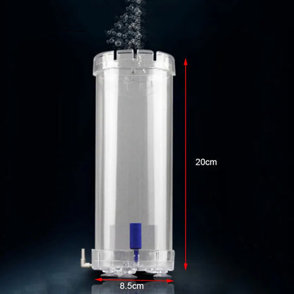 Transparent  Aquarium Filter Fish Tank Fluidized Moving Bed Filter Bubble Bio Filter Media With Air Stone And Sponge Filters New