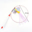 Interactive Wire Feather Cat Teaser Stick Fun Pet Toy for Kittens Entertaining Bell Feather Fish Wand Playful Cat Accessories