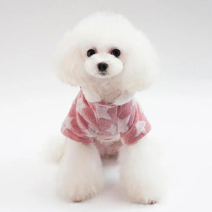 Soft Dog Pajamas Pjs Small Dogs Sweater Warm Doggy Winter Clothes Puppy Jumpsuit Flannel Onesie for Chihuahua Pet Cat Clothing