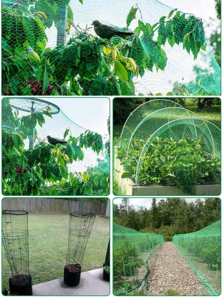 Garden Netting Green Woven Mesh Protect Plants Fruits Flowers Trees Stretch Fencing Durable Net Stops Birds Animals
