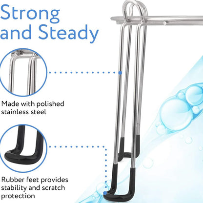 Water Filter Metal Stand Countertop Stand For Water Dispenser Detachable Tall Water Filter Stand Non-Slip Stainless Steel Stand