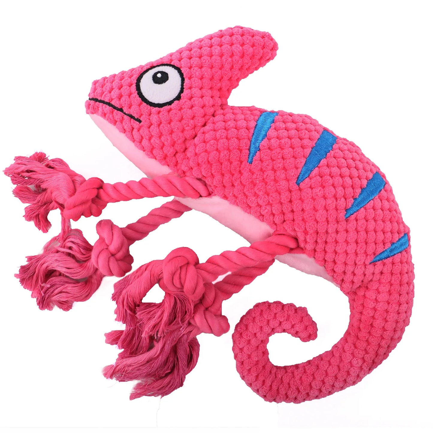 Dog Plush Toy Spot Plush Stuffed Molars Bite-resistant Squeaking Sound Chameleon Pet Dog Toys Fleece Squeak Toys