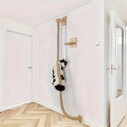 Cat Wall Shelf Wooden Cat Perch Furniture for Sleeping Cats Shelves Stair Cat Climbing Training Steps Kitten Tower Tree Hammock