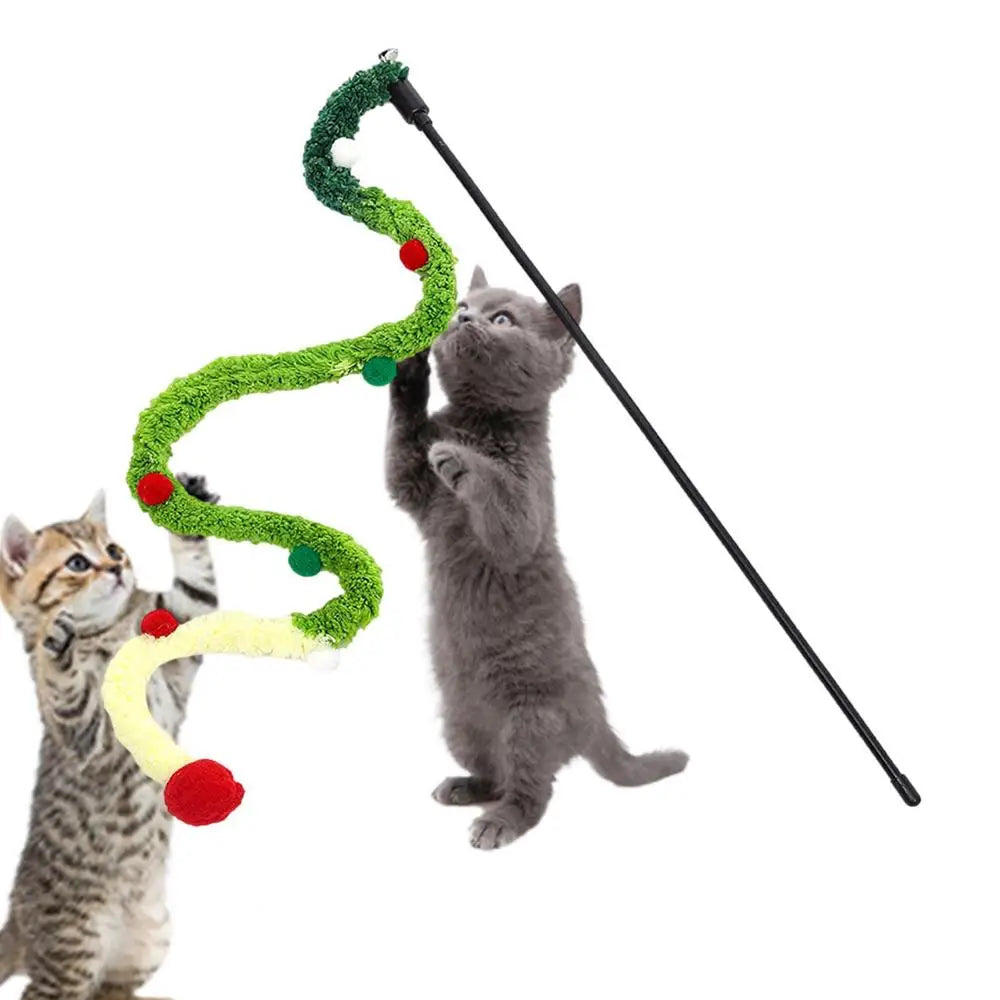 Cat Wand Toys Cat Wand Toys With Bells Cat Teaser Stick With String Toys And Bells Fun Training And Exercises For Indoor Cats