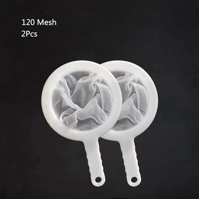 120/200/400 Mesh Reusable Nylon Ultra Fine Filter Mesh Aquarium Harvest Shrimp Filter Net Food Grade Strainer Spoon  Food Filter