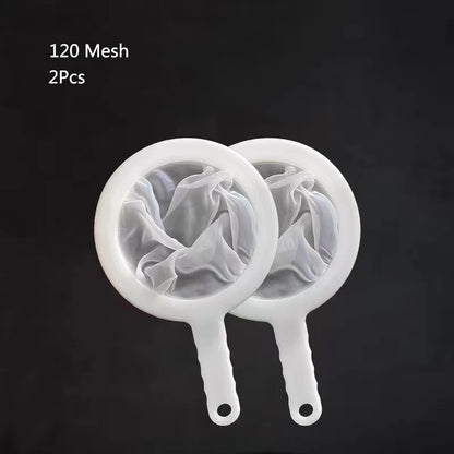 120/200/400 Mesh Reusable Nylon Ultra Fine Filter Mesh Aquarium Harvest Shrimp Filter Net Food Grade Strainer Spoon  Food Filter