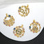 Juya 18K Real Gold Plated Cubic Zircon Bear Lion Bird Tiger Panther Head Leopard Charms For DIY Pendant Necklace Bracelet Making