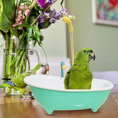 Parrot Automatic IntelligentBath Bird Shower Bathtub Cage Parakeet Plastic AccessoriesHousehold AccessoryBird Supplies Cute J1E2