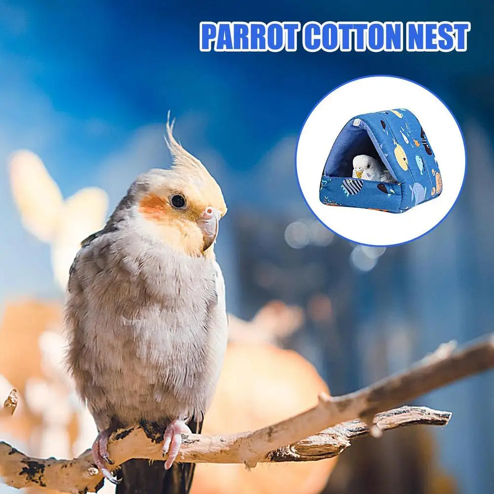Parrot Warm Bed Warm House durable Hammock Hut Tent Bed Hanging Cave Plush Cushion For Lovebirds Parakeets Plush Cushion